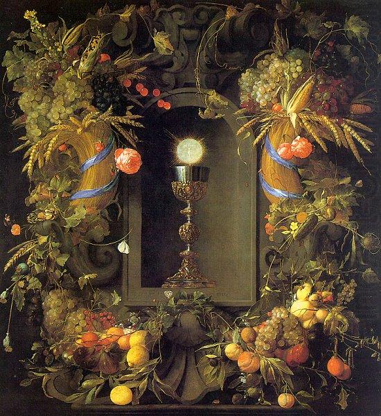 Jan Davidz de Heem Eucharist in a Fruit Wreath china oil painting image
